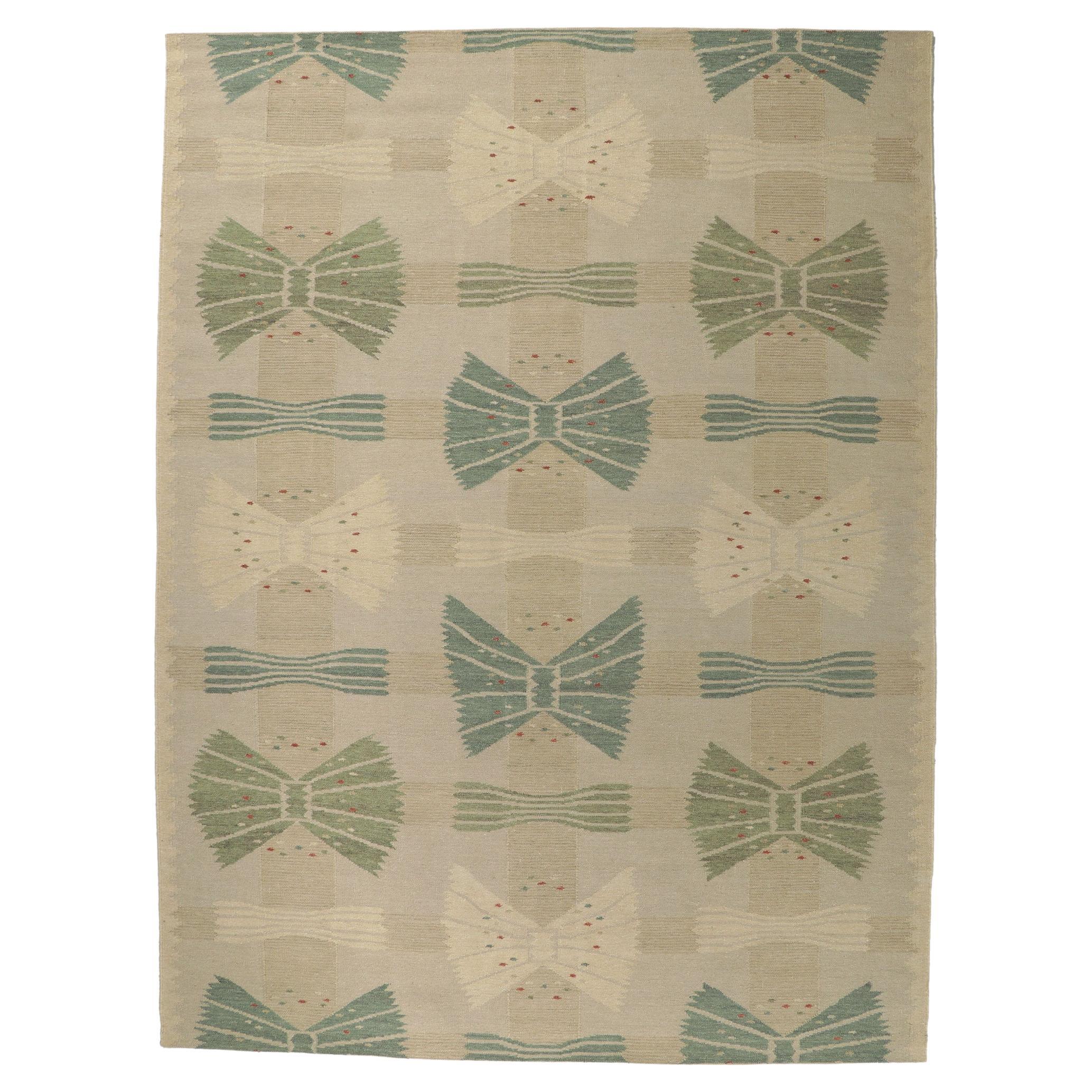 Tapis Kilim d'inspiration suédoise, le design moderne scandinave rencontre le design biophilique