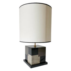 Mesa nueva  Lámpara negra y gris "Cubos" de marquetería de madera teñida de Aymeric Lefort