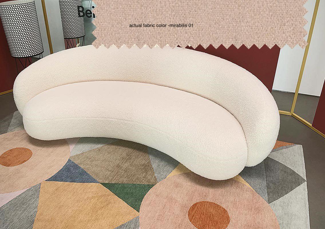 UPHOLSTERED IN Mirabilis 01 CAT. z

Simple and imposing shapes, inspired by the Avant-garde of the 50s and made more graceful by contemporary traits. Proportions and volumes are in perfect balance, enhanced by meticulous attention to detail, the
