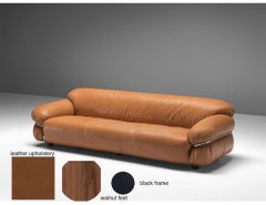 NEW Tacchini Leather Sesann Sofa by Gianfranco Frattini in STOCK