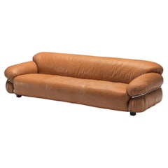 NEW Tacchini Leather Sesann Sofa by Gianfranco Frattini in STOCK