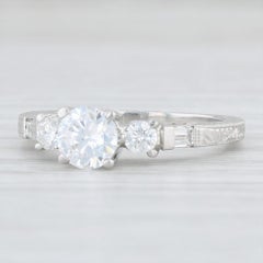 New Tacori 3 Stone Engagement Ring Platinum Size 6.5 Semi Mount Heart 10936