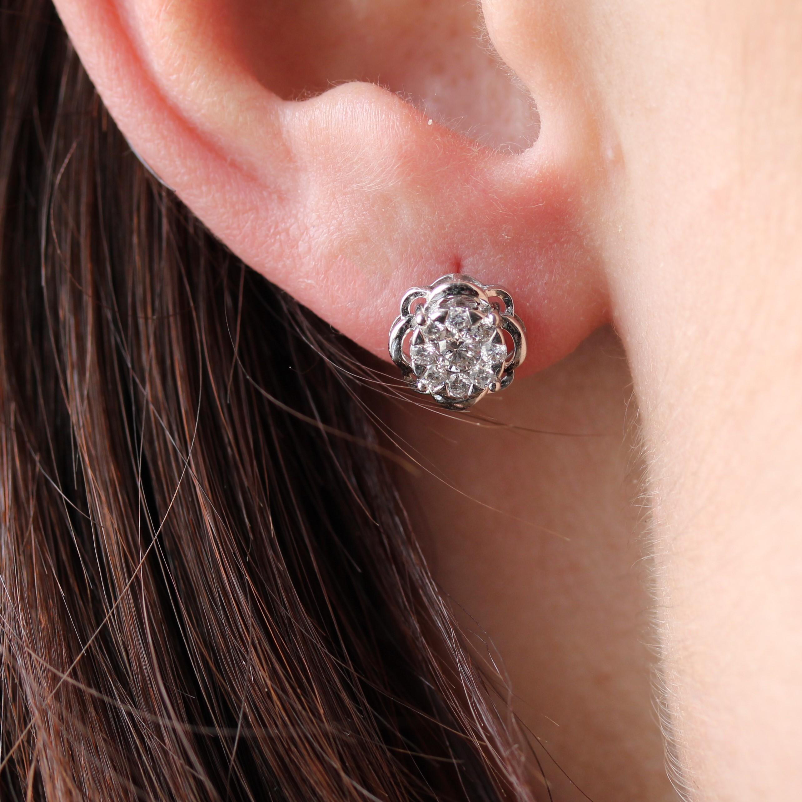 New Tahitian Pearl Diamonds 18 Karat White Gold Dangle Convertible Stud Earrings For Sale 5