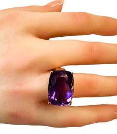 New Tanzania 11.10 ct Blue Purple Spinel Rose Gold Plated Sapphire Sterling Ring