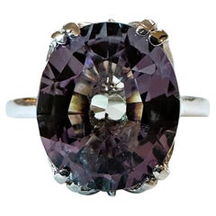 New Tanzanian 6.20 ct Pink Blue Violet Sapphire Color Changing Sterling Ring