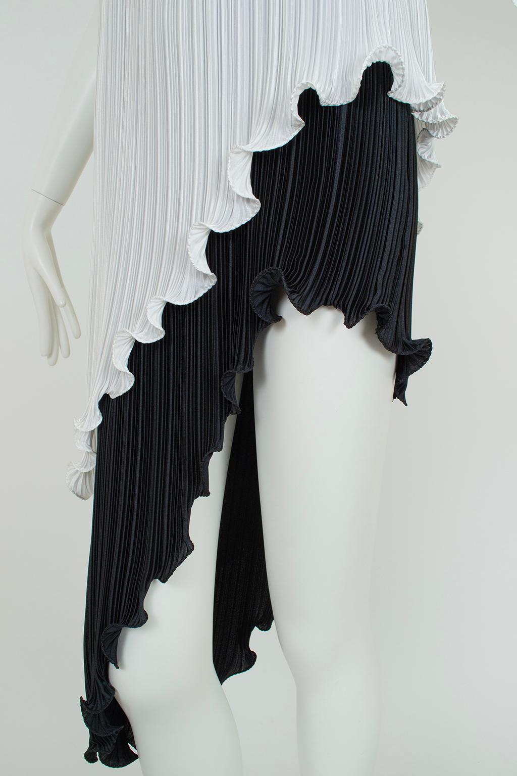 New Tarquin Ebker Black White Asymmetrical Delphos Dress w Provenance – S, 1978 For Sale 7