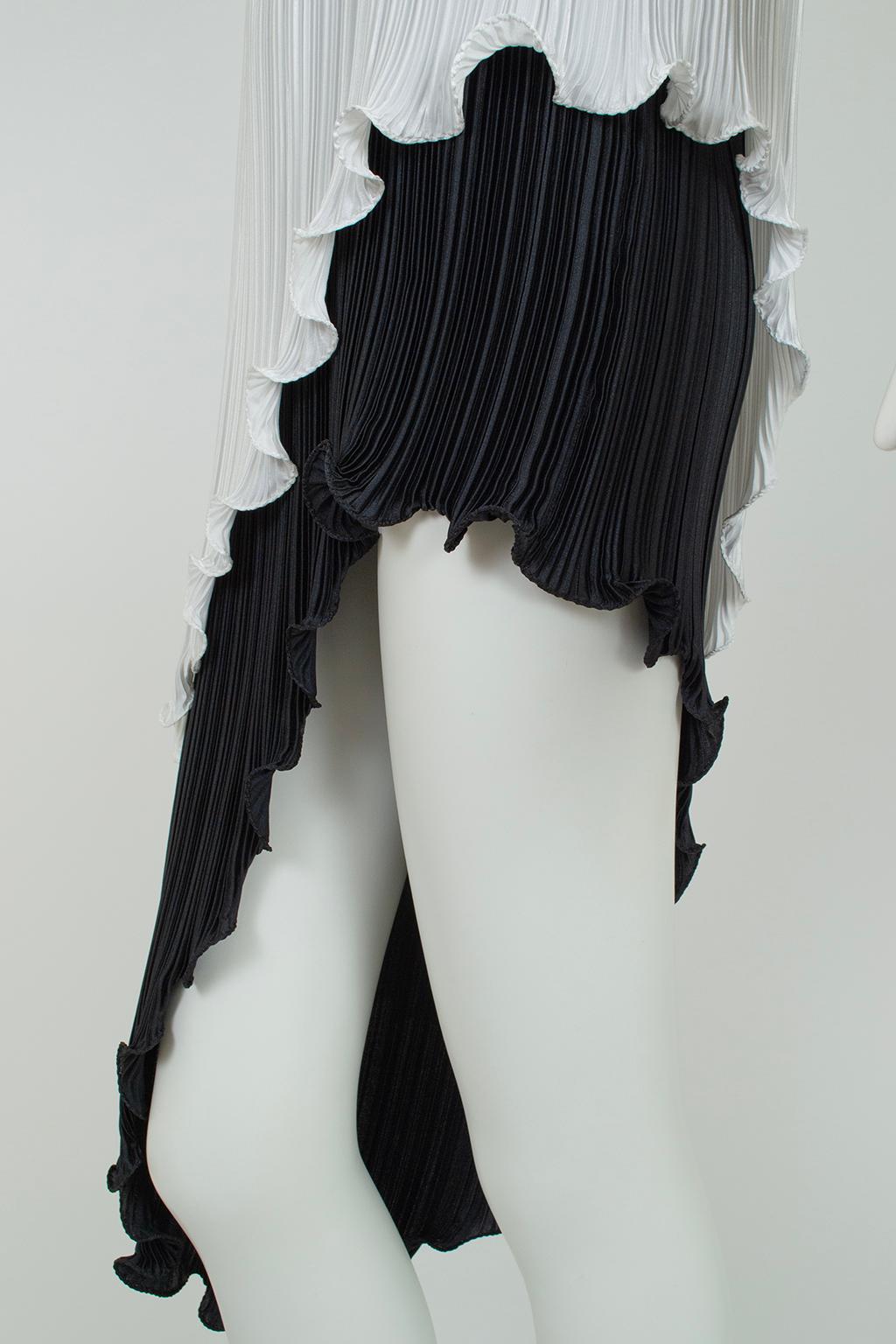 New Tarquin Ebker Black White Asymmetrical Delphos Dress w Provenance – S, 1978 For Sale 8