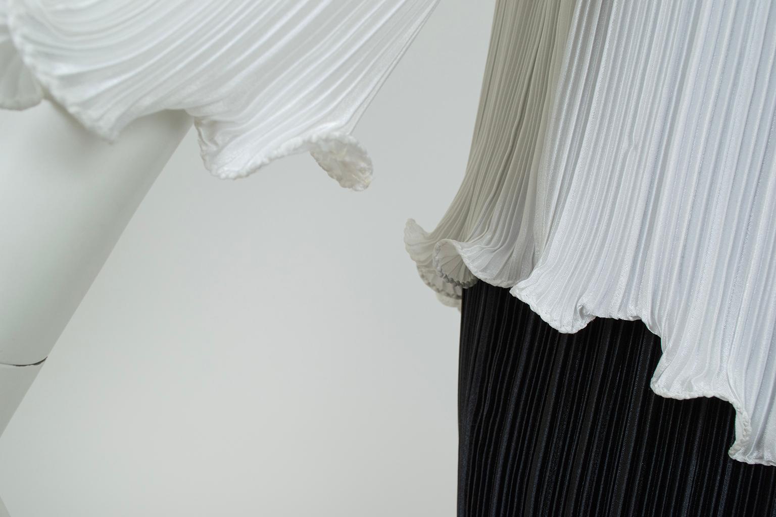 New Tarquin Ebker Black White Asymmetrical Delphos Dress w Provenance – S, 1978 For Sale 10