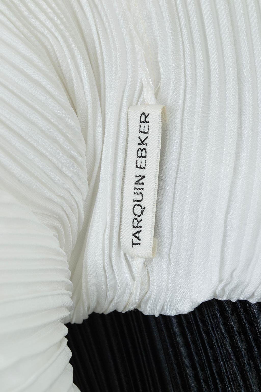 New Tarquin Ebker Black White Asymmetrical Delphos Dress w Provenance – S, 1978 For Sale 11
