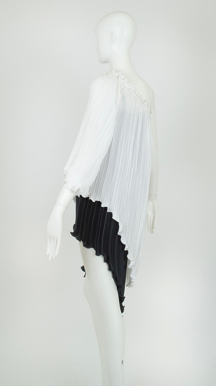 Women's New Tarquin Ebker Black White Asymmetrical Delphos Dress w Provenance – S, 1978 For Sale