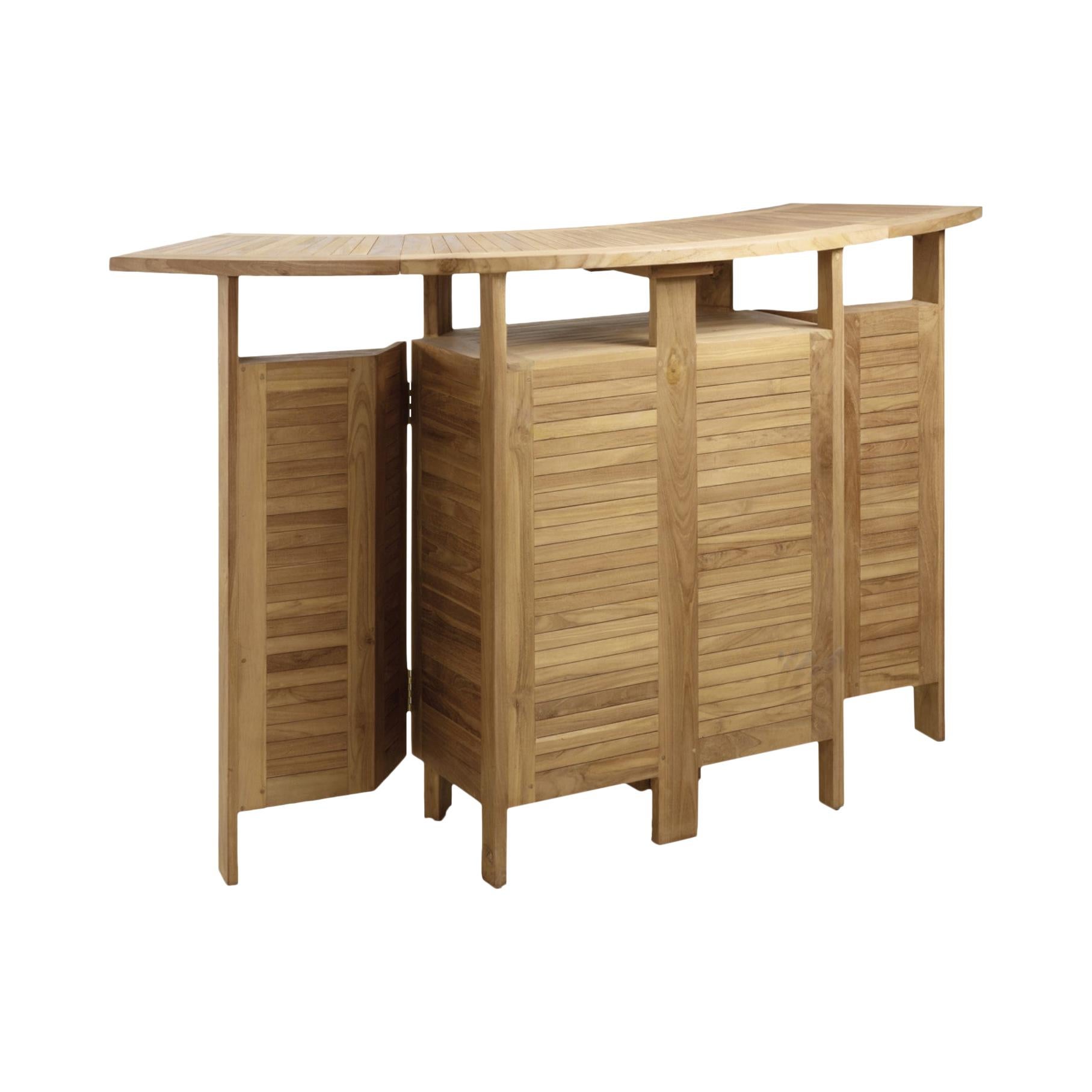New Teak Foldable Dry Bar, Indoor and Outdoor