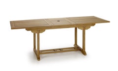 New Teak Rectangular Foldable Dining Table, Indoor and Outdoor