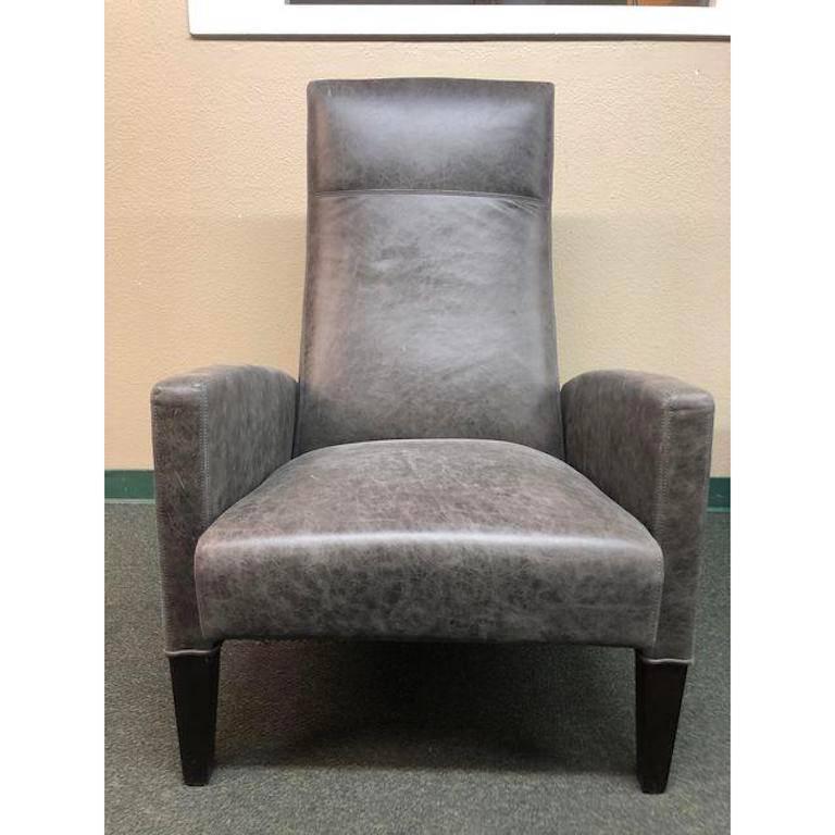 New Thayer Coggin Contemporary Leather Recliner For Sale 2