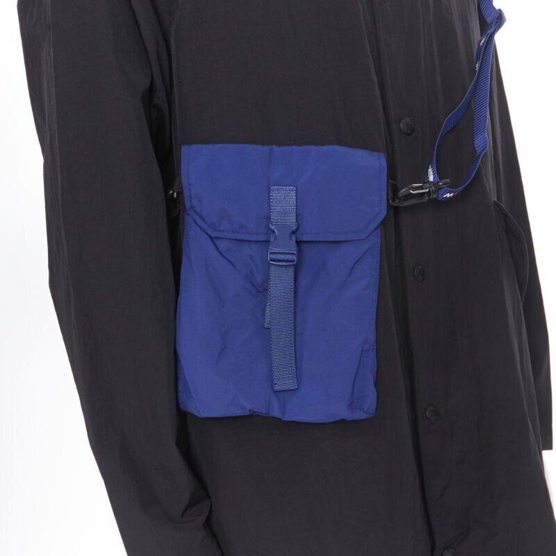 new THE NORTH FACE KAZUKI KARAISHI Black Flag Blue Bravo 2 long raincoat L / XL For Sale 6