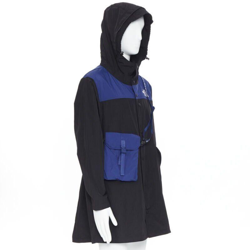 new THE NORTH FACE KAZUKI KARAISHI Black Flag Blue Bravo 2 long raincoat L / XL For Sale 8