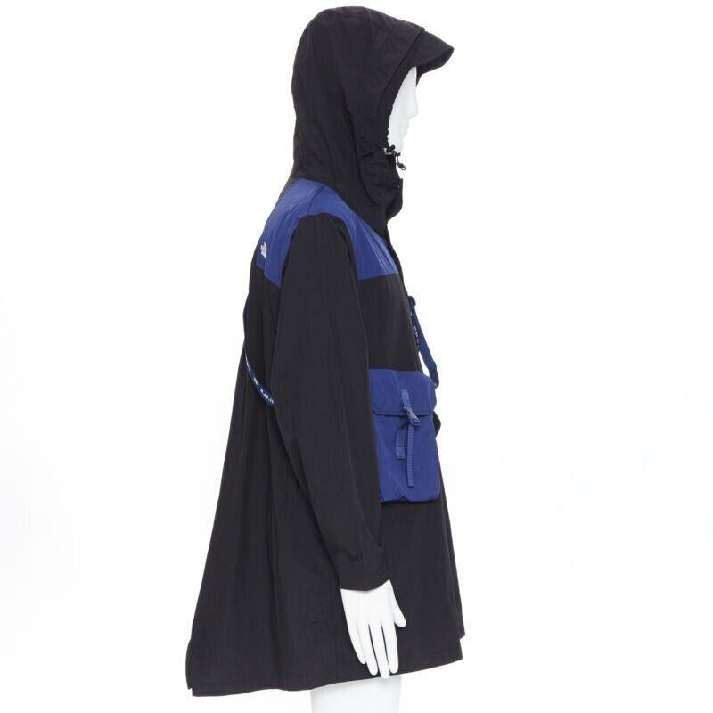 Men's new THE NORTH FACE KAZUKI KARAISHI Black Flag Blue Bravo 2 long raincoat L / XL For Sale