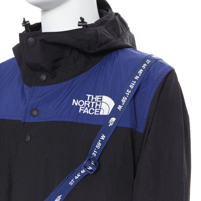 new THE NORTH FACE KAZUKI KARAISHI Black Flag Blue Bravo 2 long raincoat L / XL For Sale 3