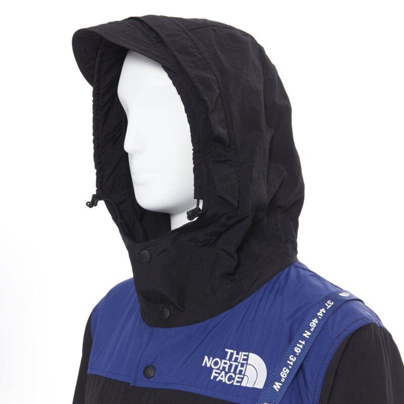 new THE NORTH FACE KAZUKI KARAISHI Black Flag Blue Bravo 2 long raincoat S / M In New Condition For Sale In Hong Kong, NT