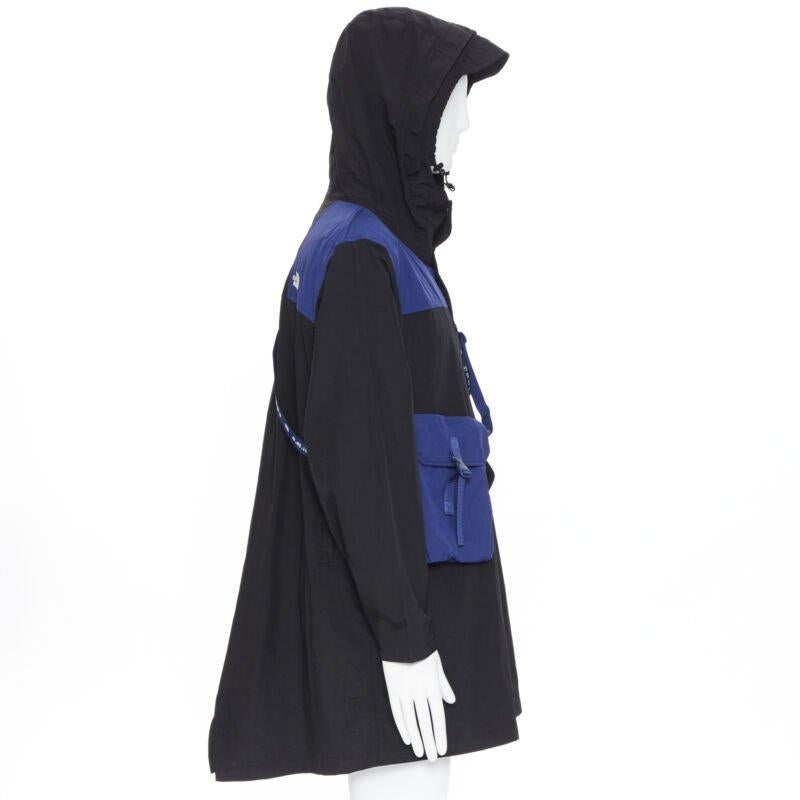 new THE NORTH FACE KAZUKI KARAISHI Black Flag Blue Bravo 2 long raincoat S / M Pour hommes en vente