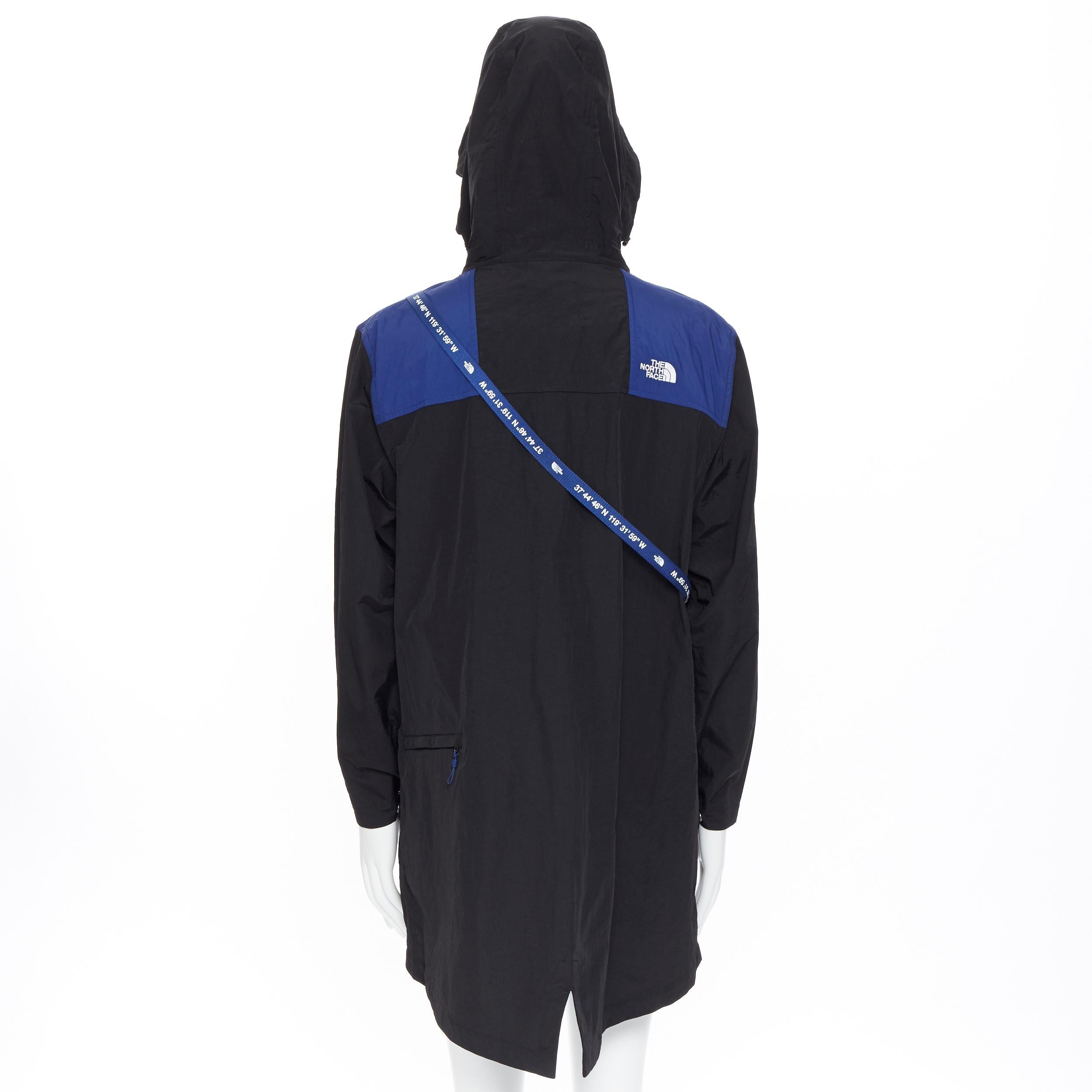 new THE NORTH FACE KAZUKI KARAISHI Black Flag Blue Bravo 2 long raincoat S / M In New Condition In Hong Kong, NT