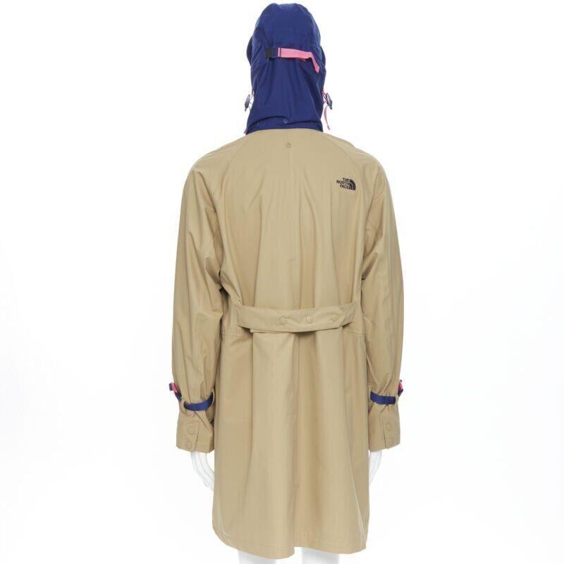 new THE NORTH FACE KAZUKI KARAISHI Kelp Tan Blue Futurelight raincoat S M In New Condition For Sale In Hong Kong, NT