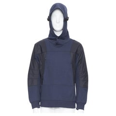 new THE NORTH FACE Urban Navy blue technical nylon insert relaxed hoodie M / L
