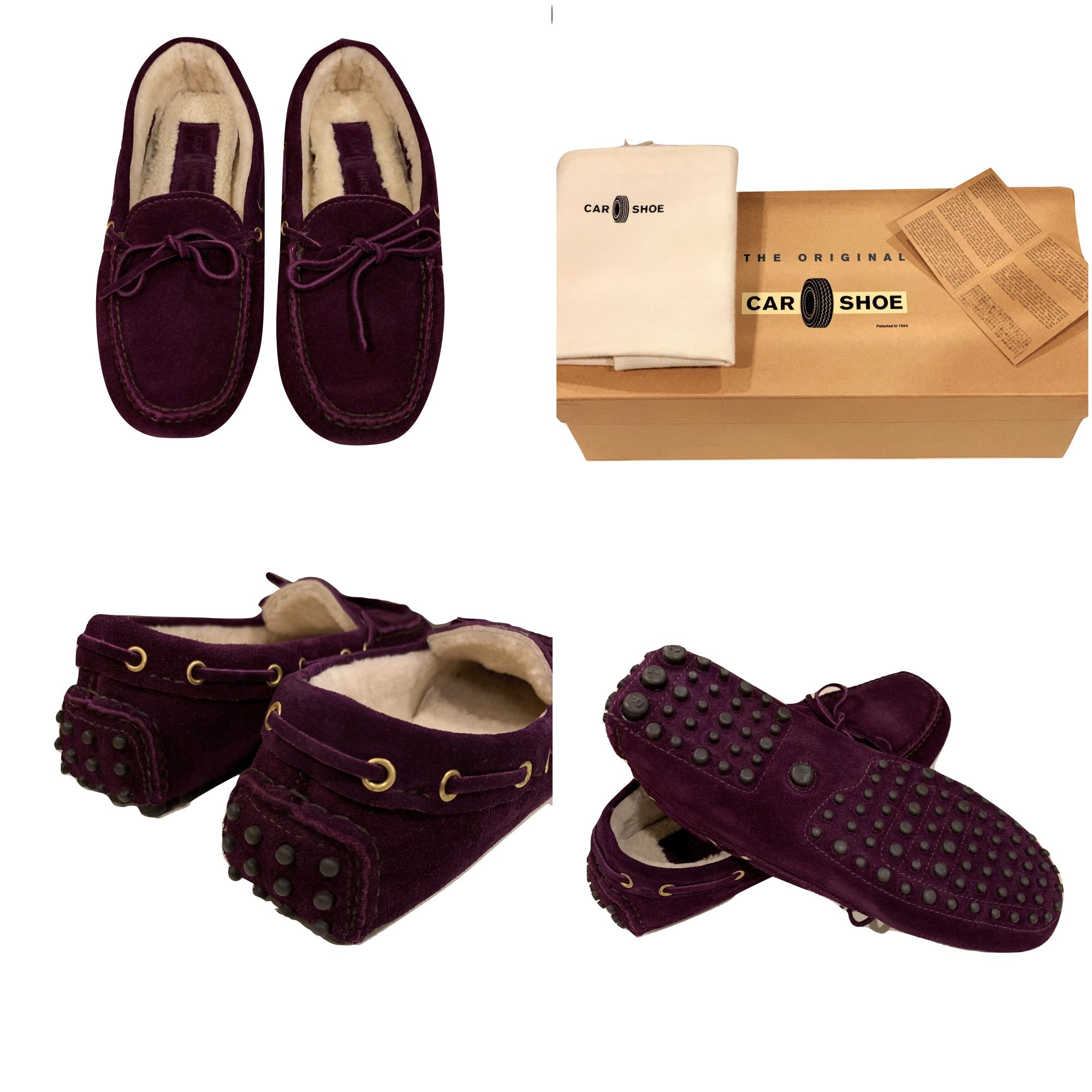 The Original Car Shoe by Prada

Brand New
* Deep Plum
* Suede
* Shearling Lining
* Gold Hardware
* Bow Toe
* Flat Heel
* Rubber Bumper Sole
* With Box & Dust Cover