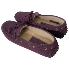 The Original Prada Car Shoe Flat Moccasin Shearling House Driving  Sz 36