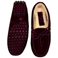 Vintage New The Original Prada Car Shoe Flat Moccasin Shearling Driving  Sz 36