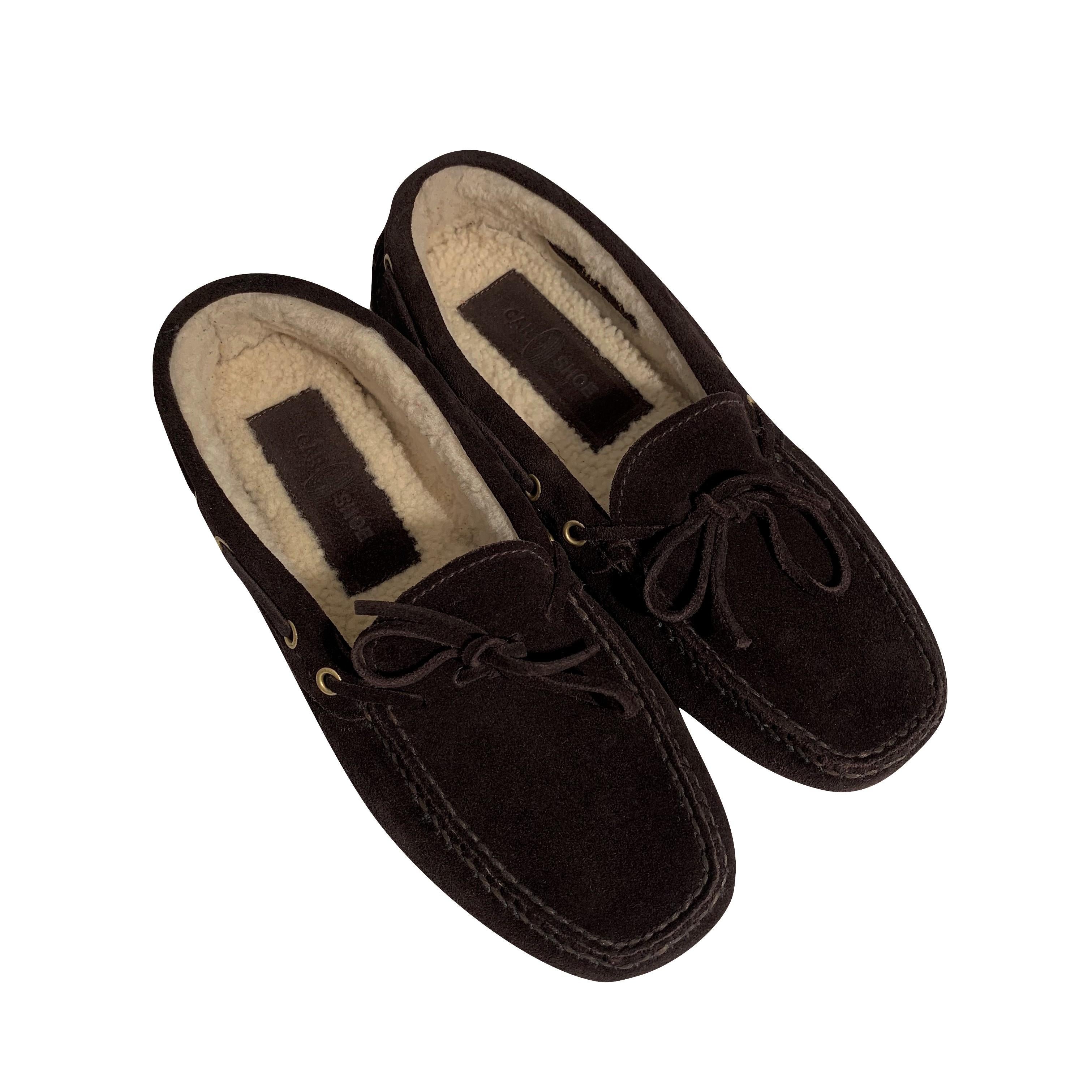  New The Original Prada Car Shoe Flat Moccasin Shearling House Driving  Sz 36.5 4