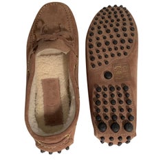 Neu The Original Prada Car Shoe Flat Moccasin Shearling House Driving  Gr. 36,5