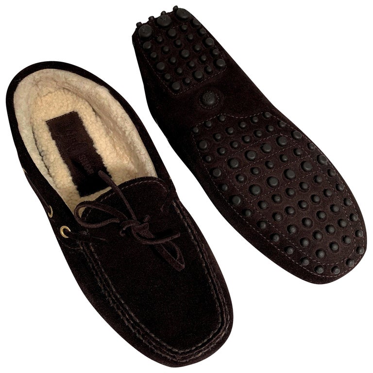 New The Original Prada Car Shoe Flat Moccasin Shearling House Driving Sz  36.5 For Sale at 1stDibs | prada house shoes