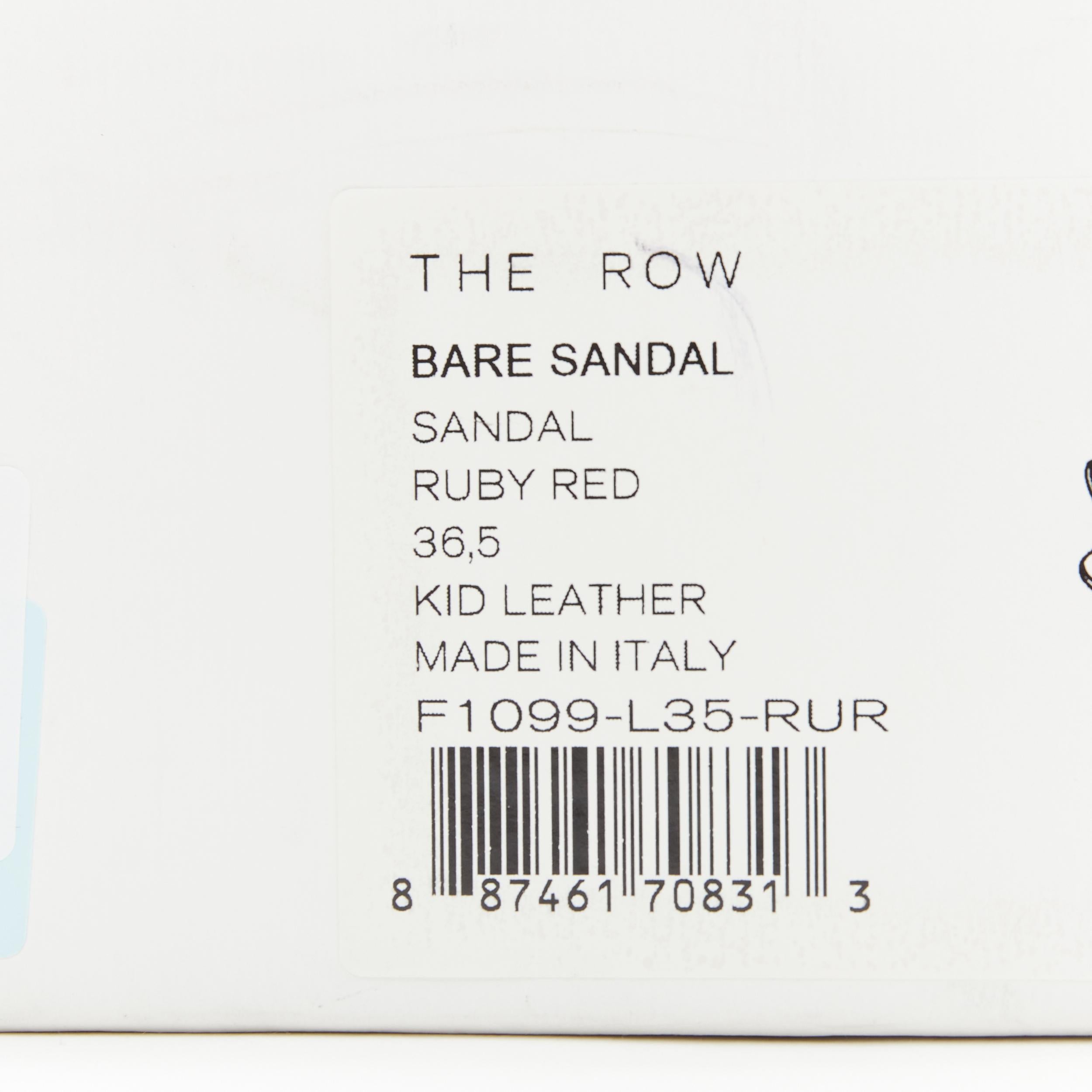 new THE ROW Bare 65 burgundy red minimalist sling mid heel sandals EU36.5 1