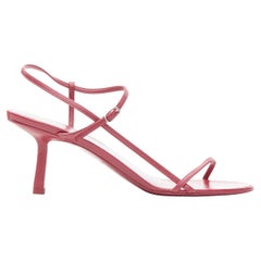 new THE ROW Bare 65 burgundy red minimalist sling mid heel sandals EU36.5