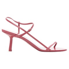 THE ROW Bare 65 Burgunderrote minimalistische Sling-Sandalen mit mittlerer Absatz EU36,5
