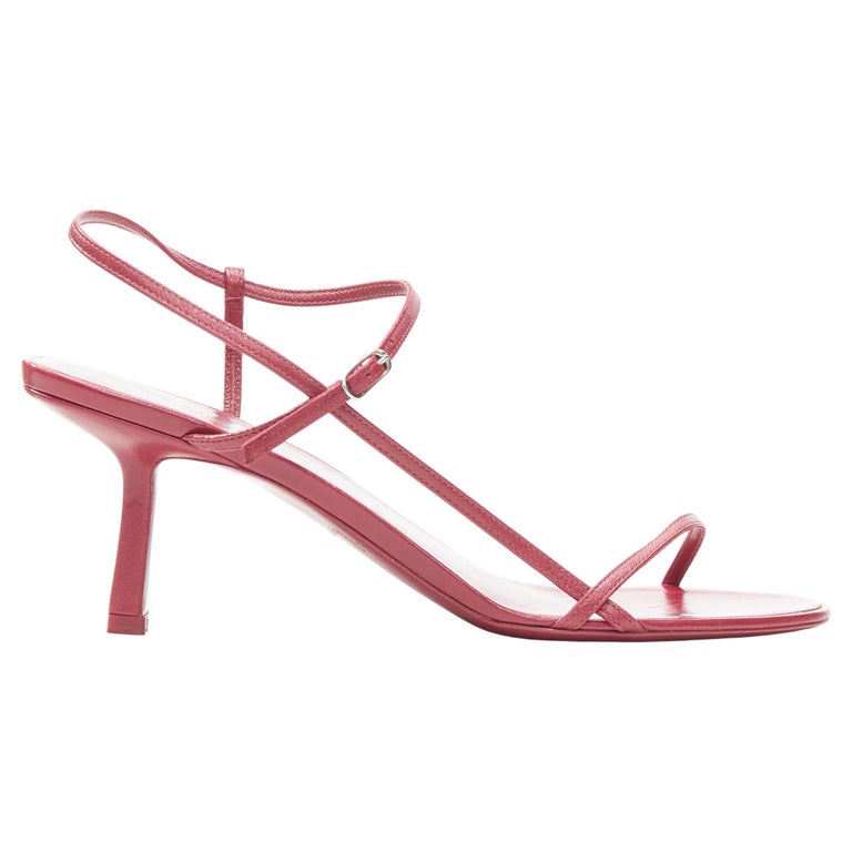 new THE ROW Bare 65 burgundy red minimalist sling mid heel sandals EU36 ...
