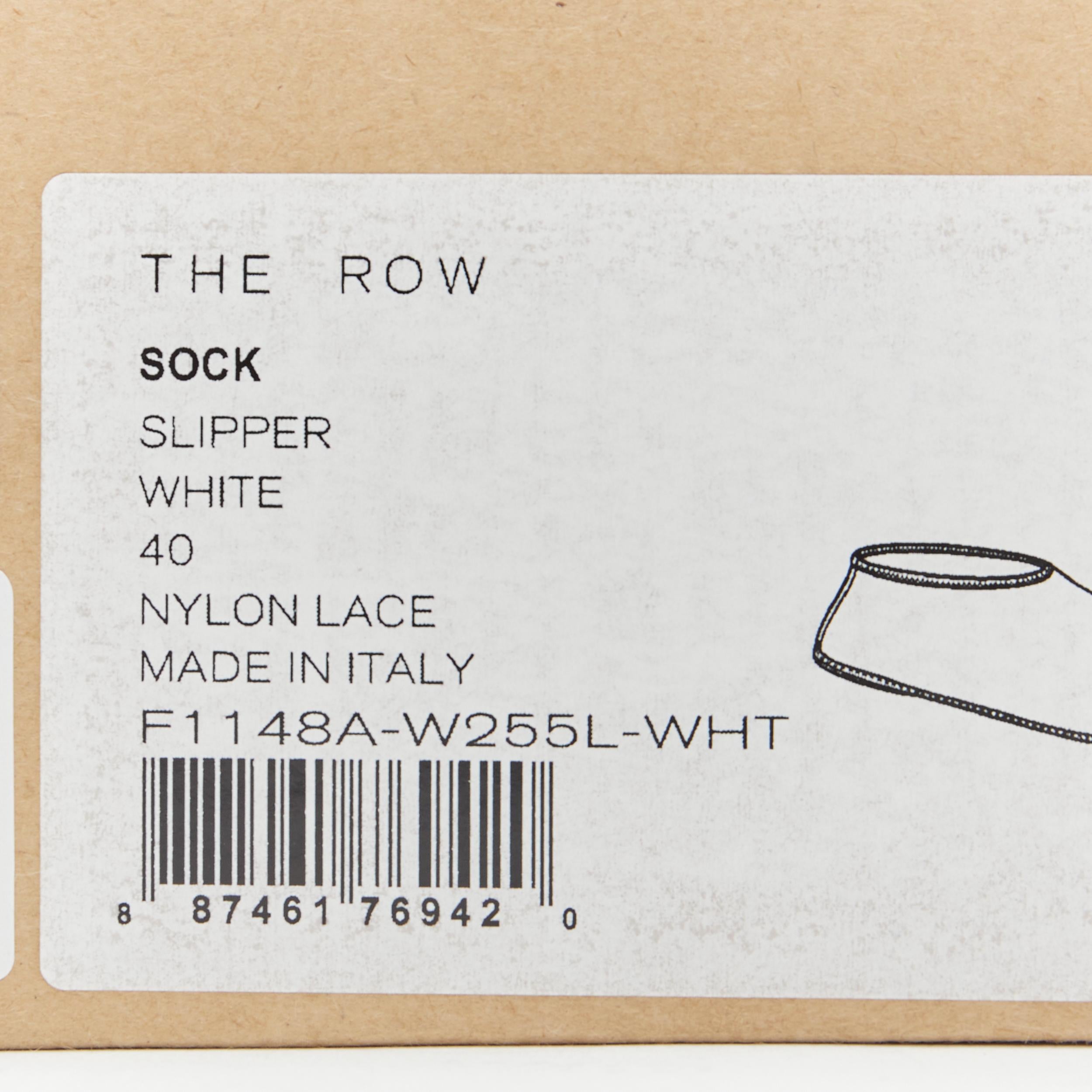 new THE ROW Sock Mesh white sheer round toe flats shoes EU40 2