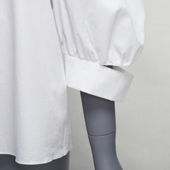 new TIBI white 100% cotton off shoulder detached sleeve top US0 XS