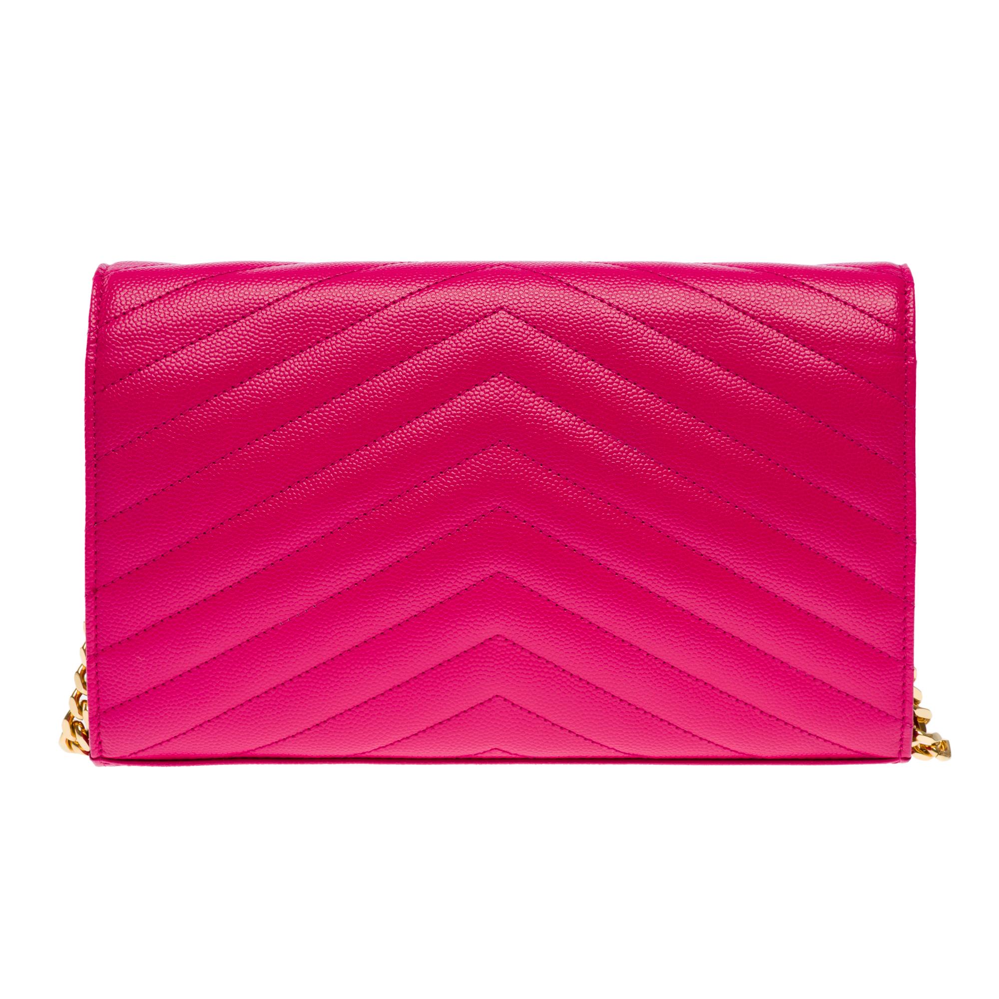  Nouveau YSL Pochette Cassandre sac à bandoulière classique en cuir rose, GHW Pour femmes 