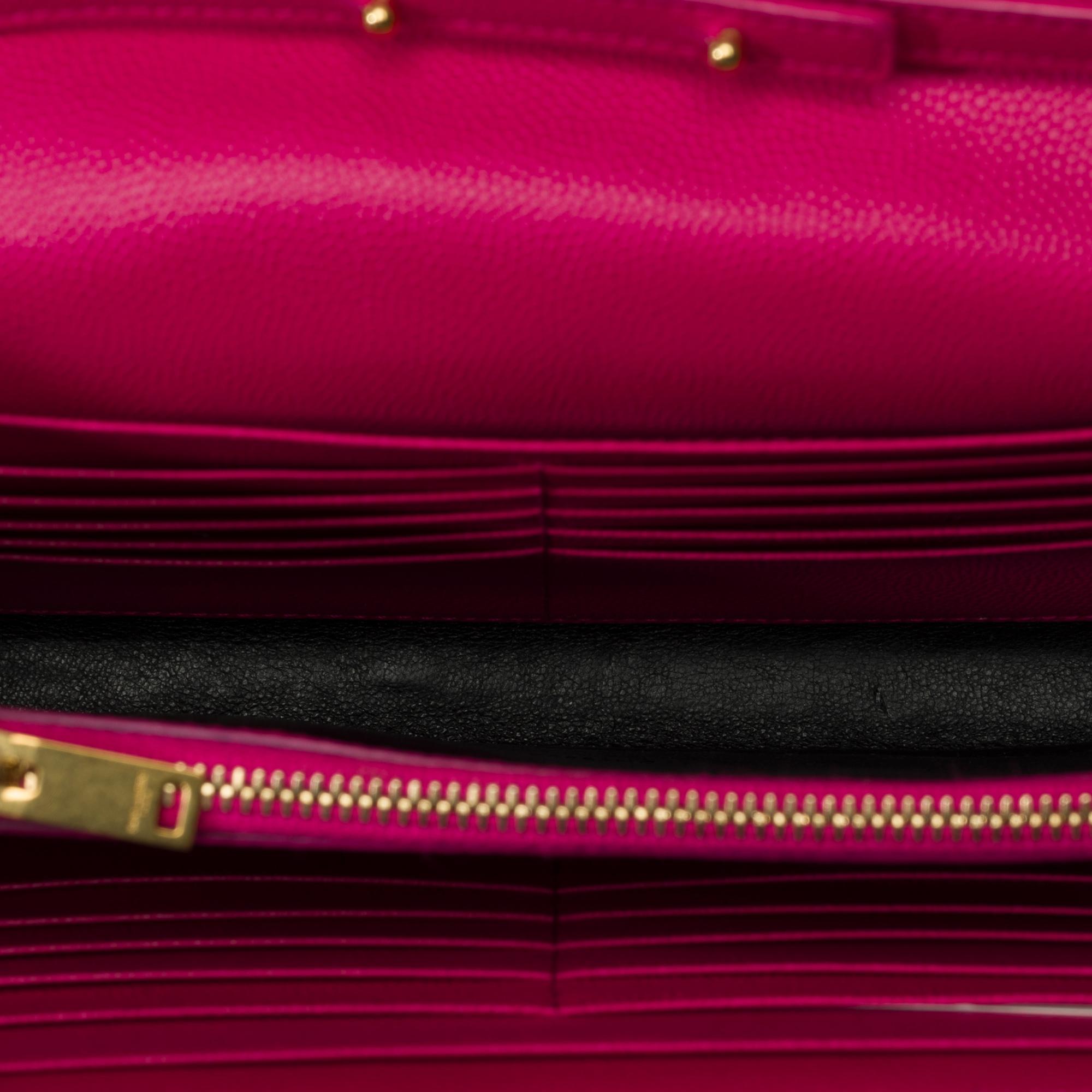 Nouveau YSL Pochette Cassandre sac à bandoulière classique en cuir rose, GHW 4