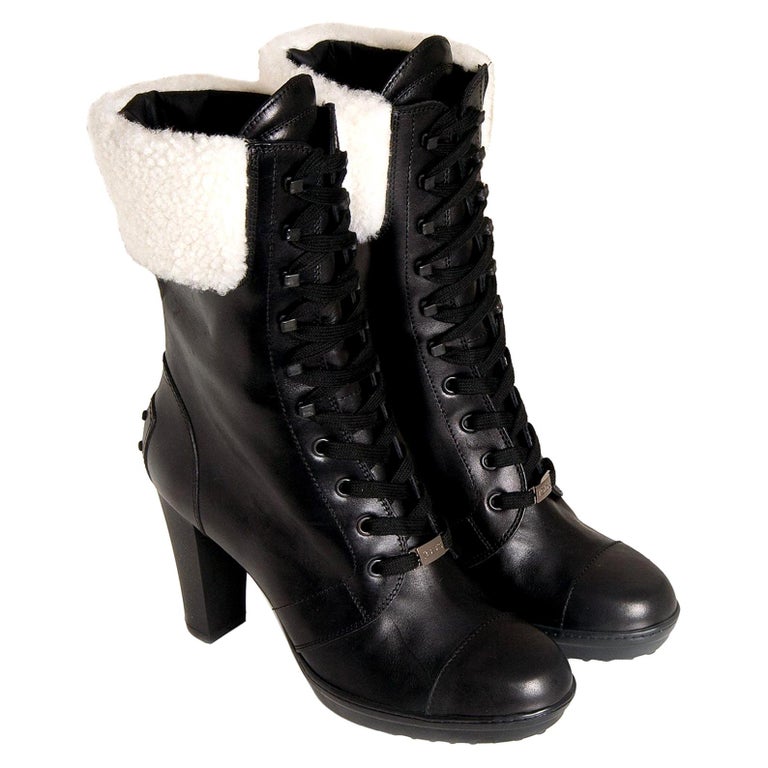 tod's shearling lined boots