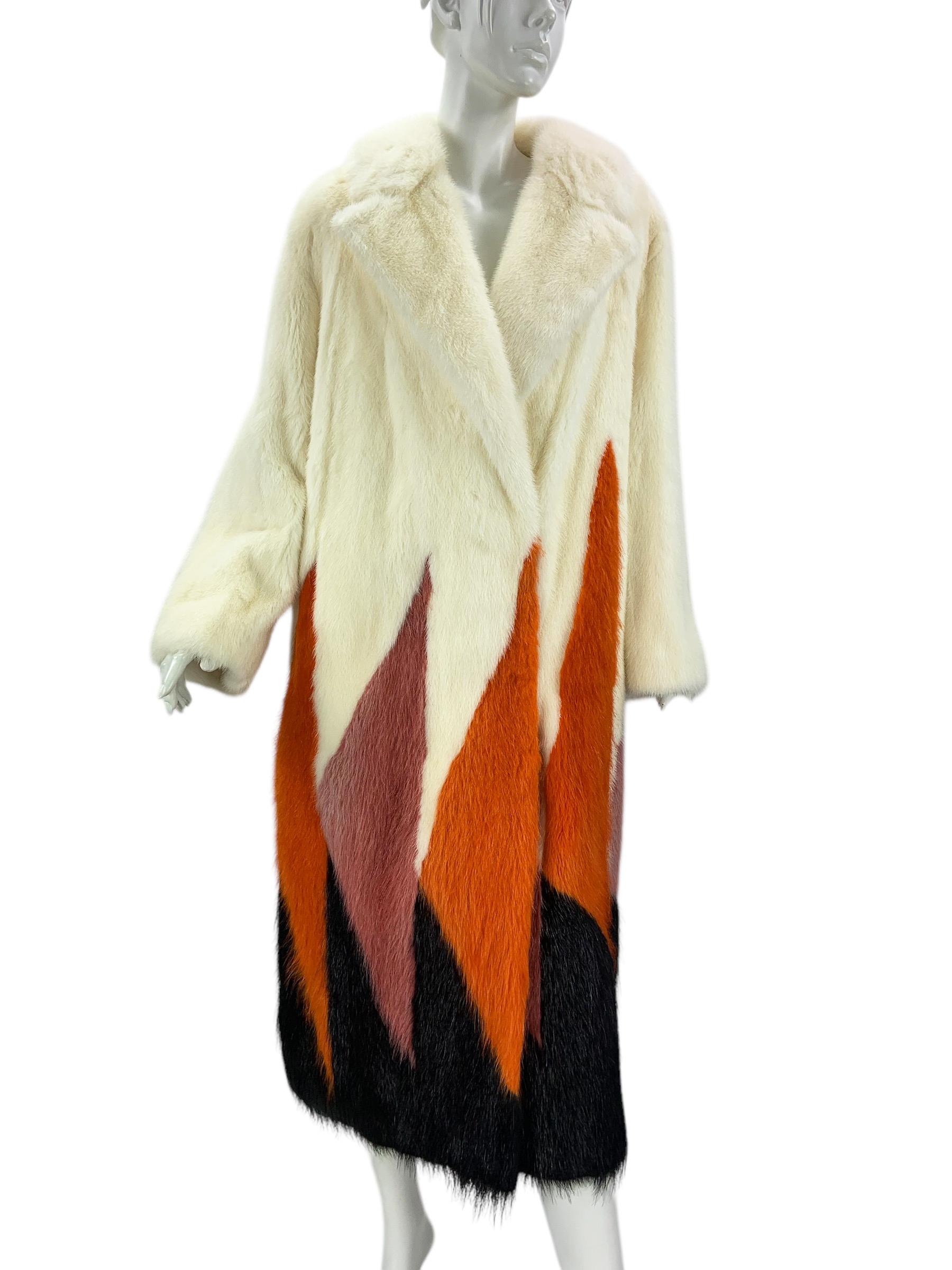 full length white mink coat