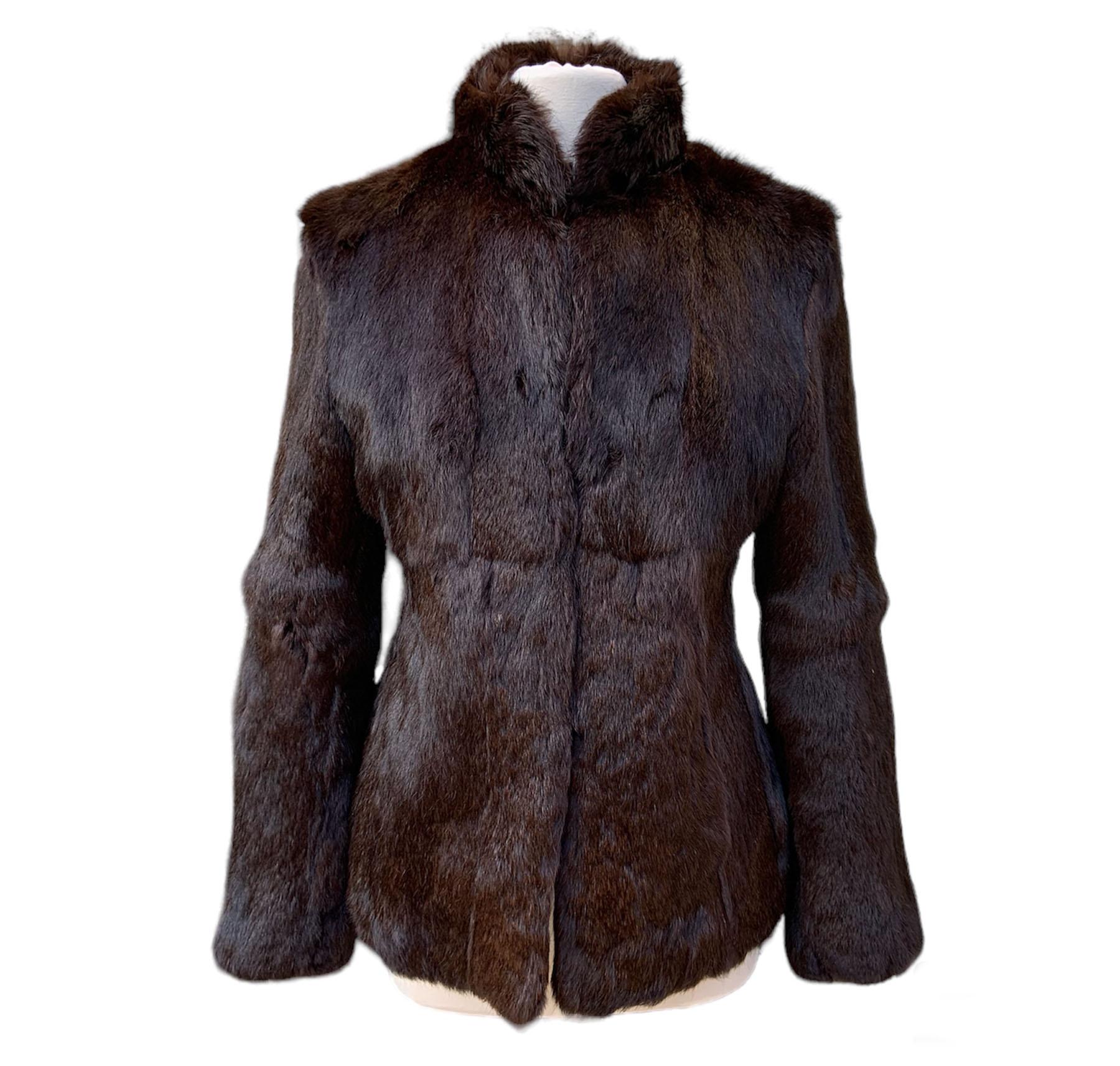 New Tom Ford for Gucci 1999 Collection 2 in 1 Reversible Brown Fur Jacket It. 42 For Sale 2