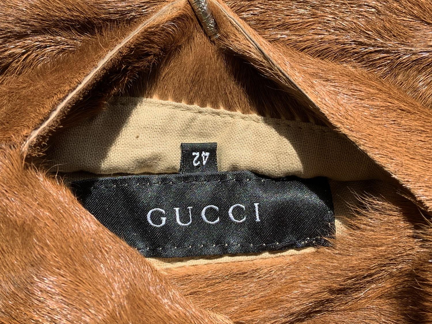 New Tom Ford for Gucci 1999 Collection 2 in 1 Reversible Brown Fur Jacket It. 42 For Sale 5