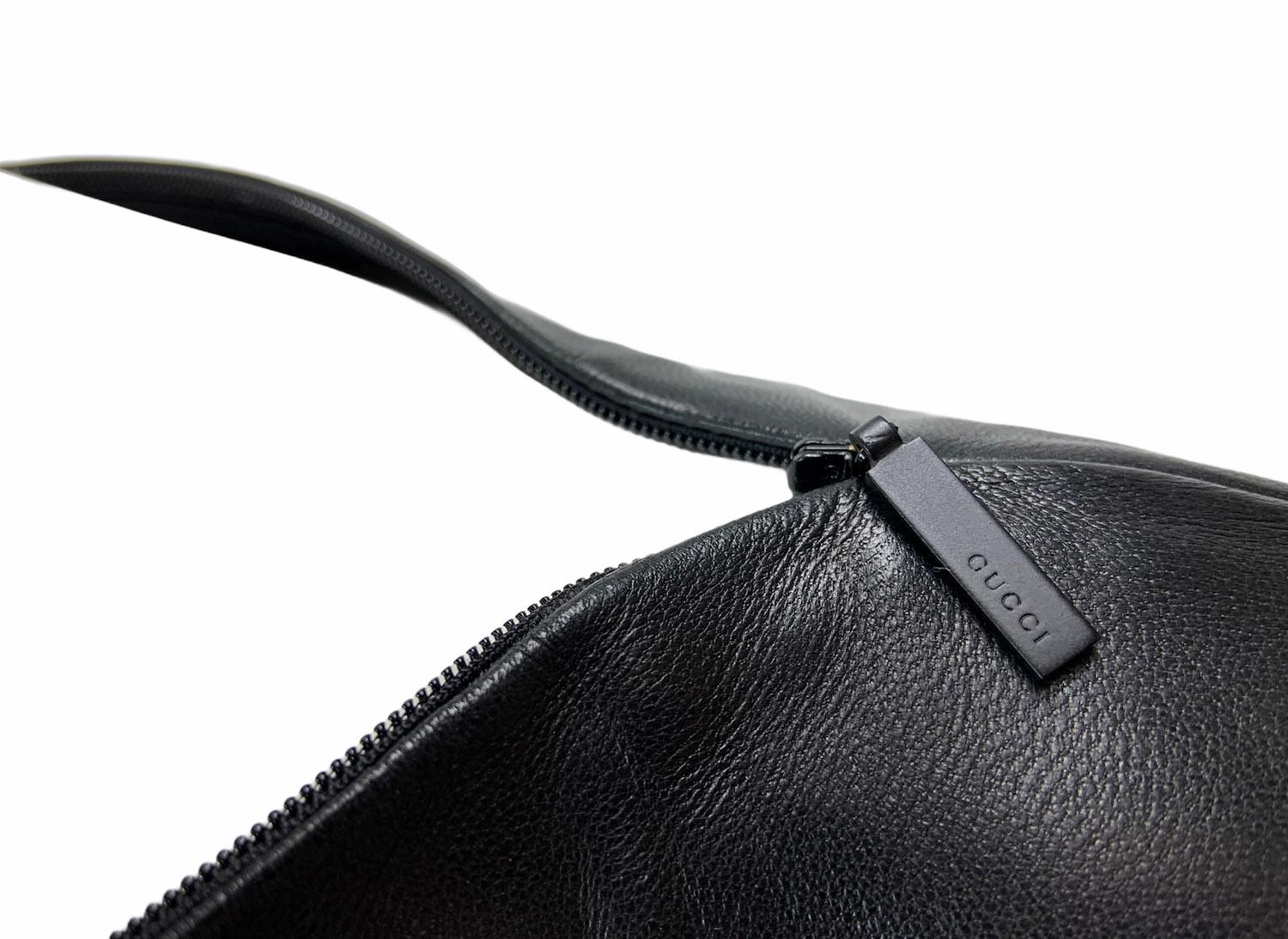 New Tom Ford for Gucci 2001 Collection Black Leather Blouson Top It. 44 - 8/10 Pour femmes en vente
