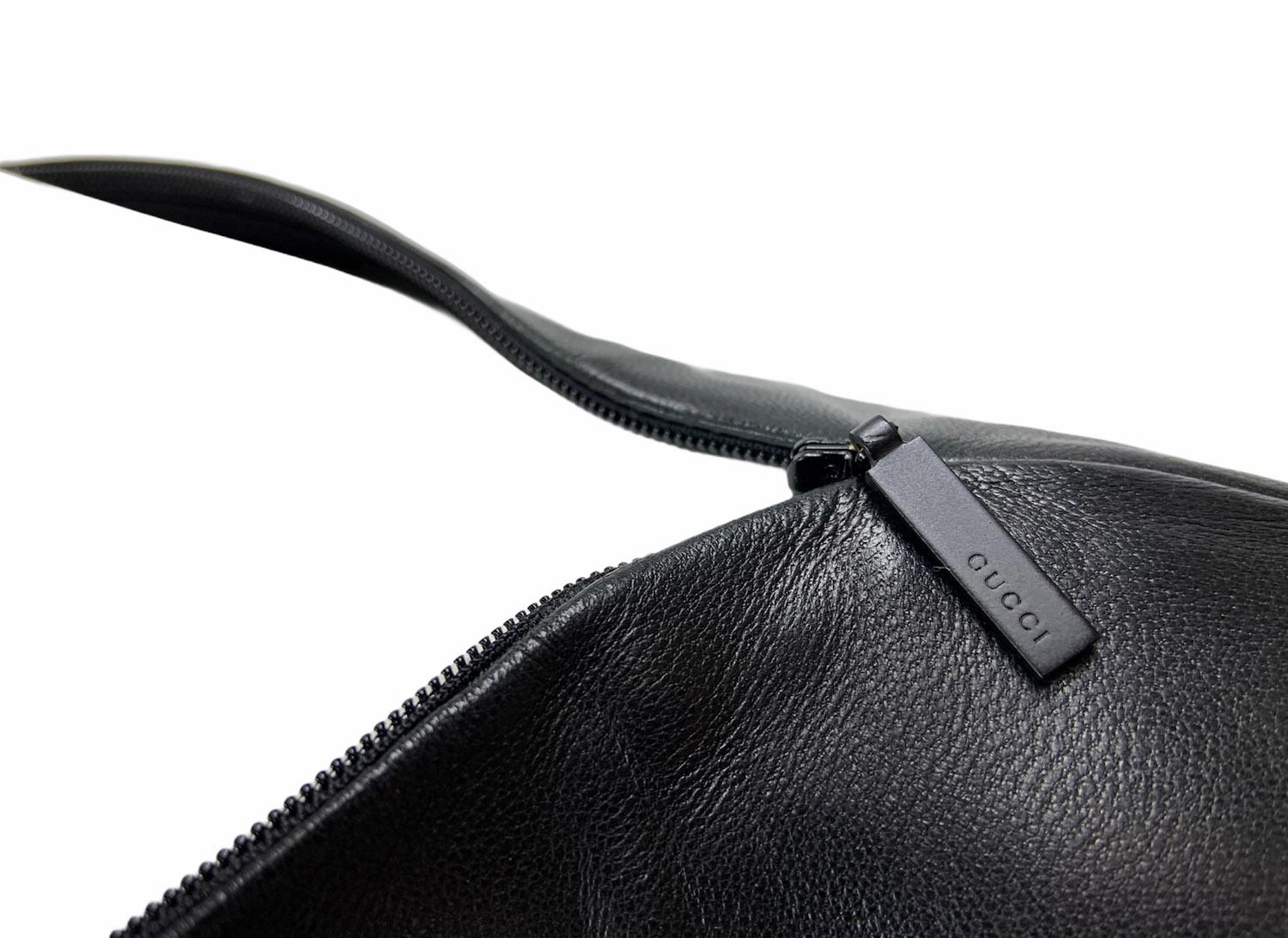 Nuevo Tom Ford for Gucci Colección 2001 Top Blouson de Piel Negro It. 44 - 8/10 en venta 1