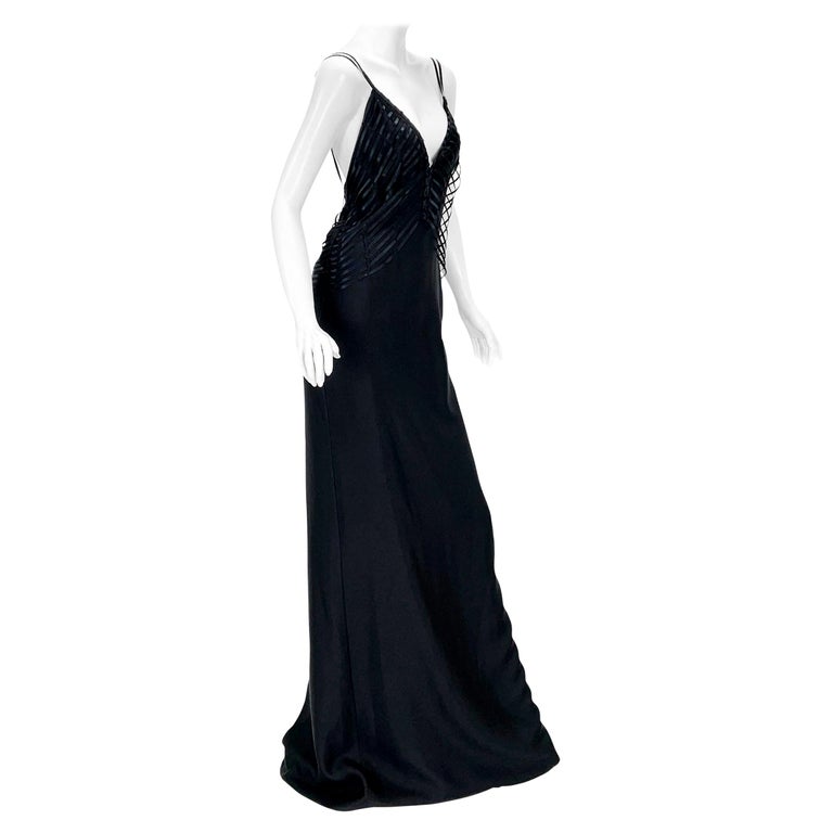 gucci open back long satin dress 1990S Tom Ford Gucci White Jersey Safety Pinned Cocktail Dress