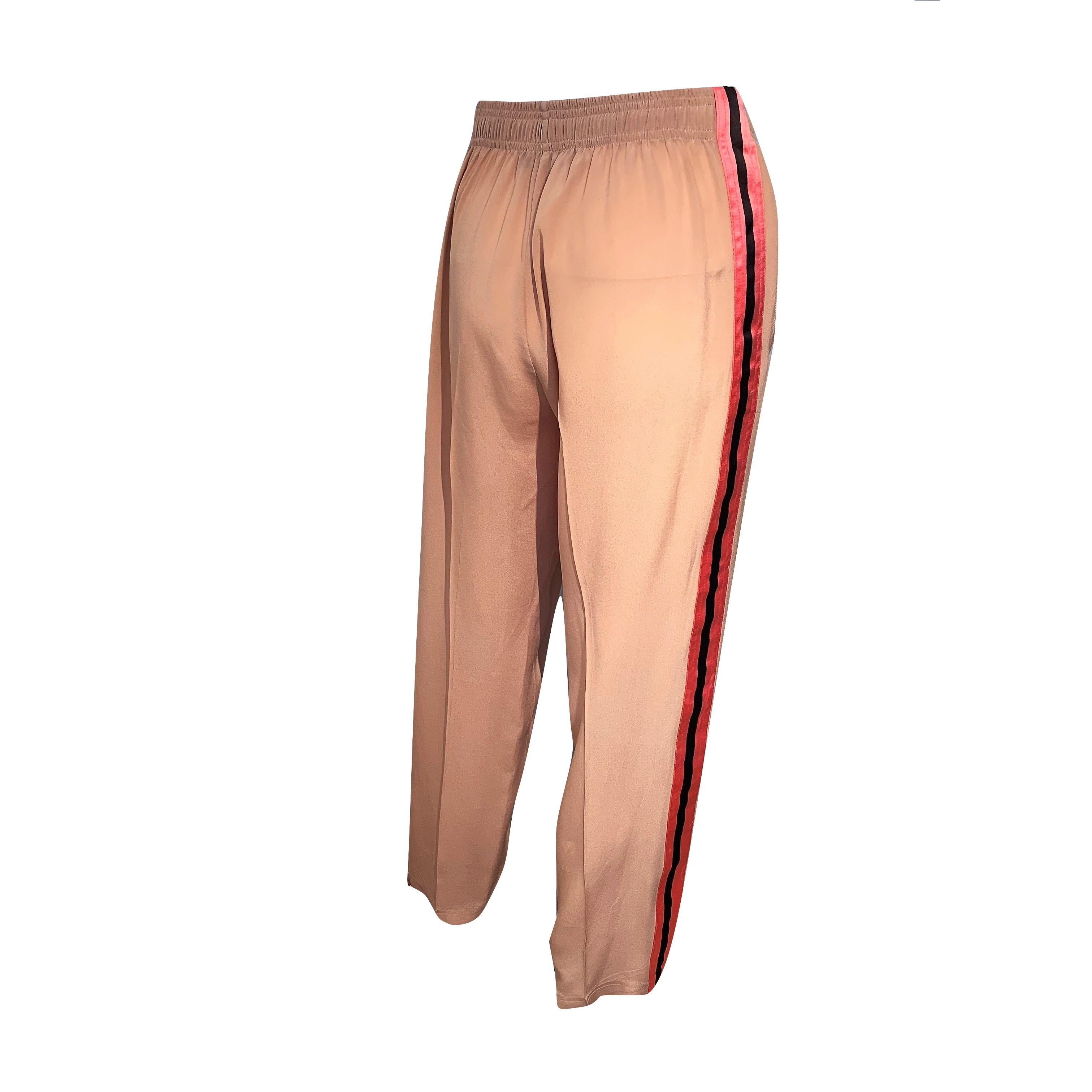 New Tom Ford For Gucci 2004 Final Collection Silk Runway Pants IT 38  (S) For Sale 9