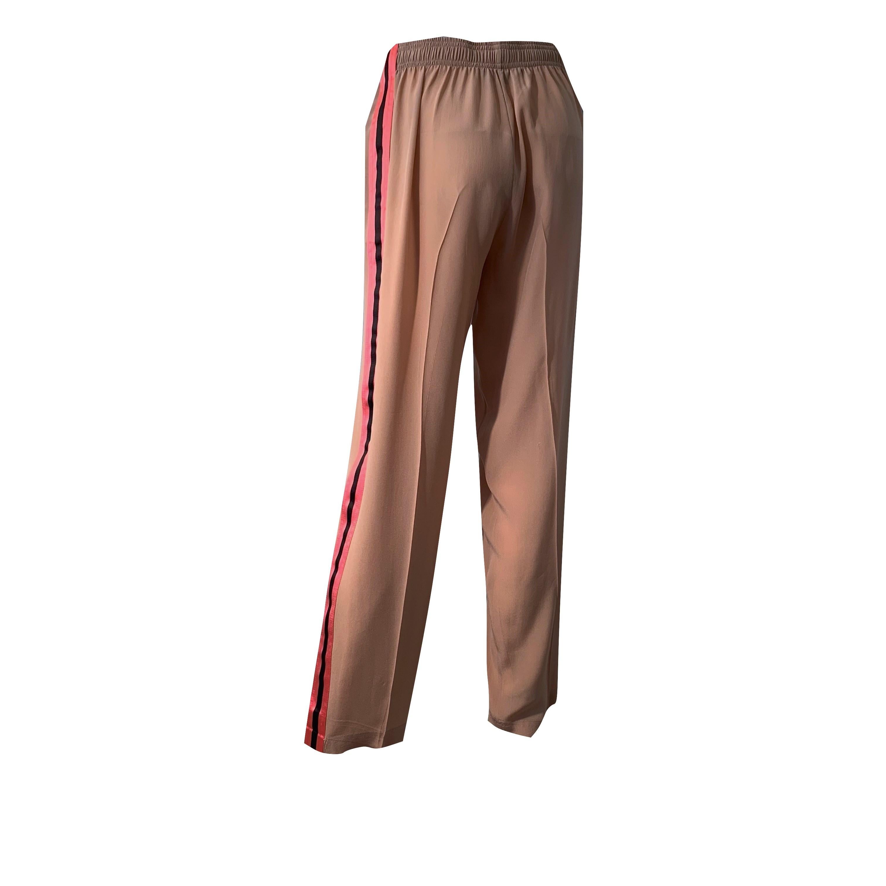 New Tom Ford For Gucci 2004 Final Collection Silk Runway Pants IT 40  (S) For Sale 7