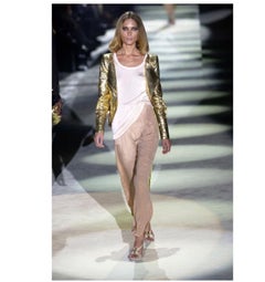 New Tom Ford For Gucci 2004 Final Collection Silk Runway Pants IT 40  (S)